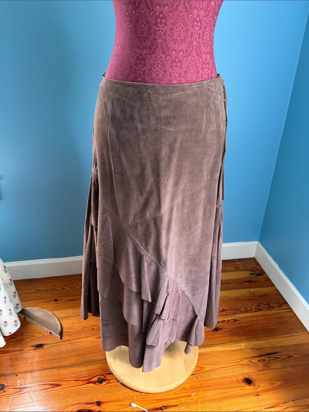Suede skirt